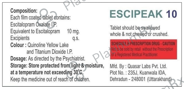 Escipeak 10mg Tablet 10s