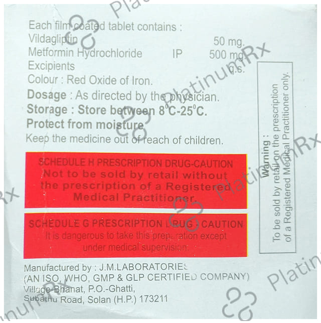 Viltel Met 50/500mg Tablet 10s