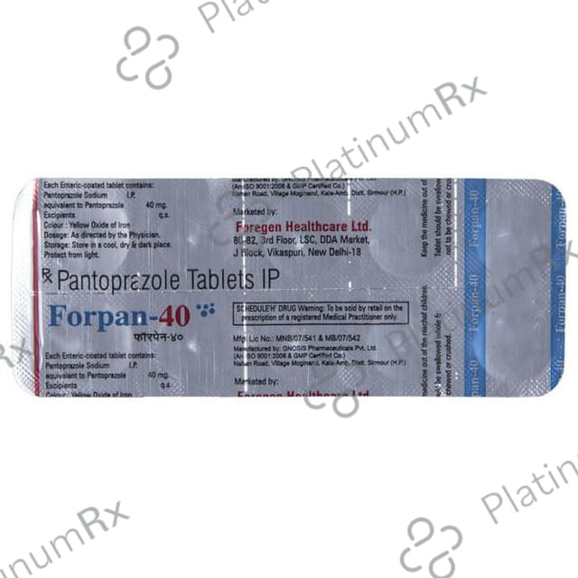 Forpan 40mg Tablet 10s
