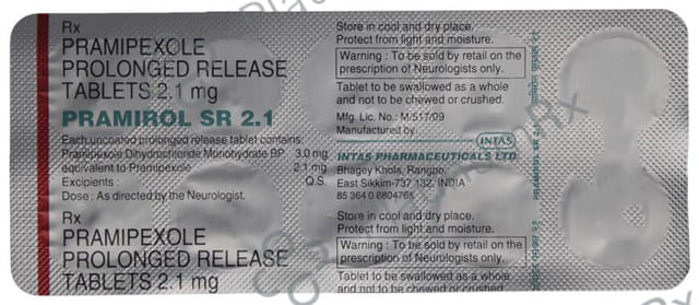 Pramirol SR 2.1mg Tablet PR 10s
