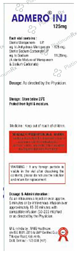 Admero 125mg Injection 1s