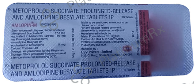 Amlopin M 5/47.5mg Tablet PR 10s