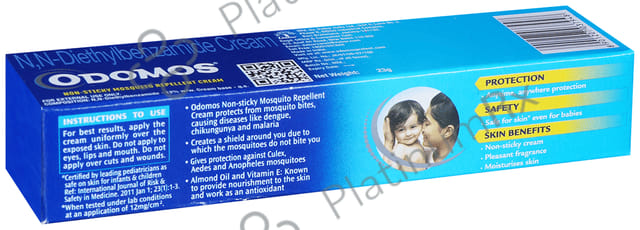 Odomos Non Sticky Mosquito Repellent Cream 23gm