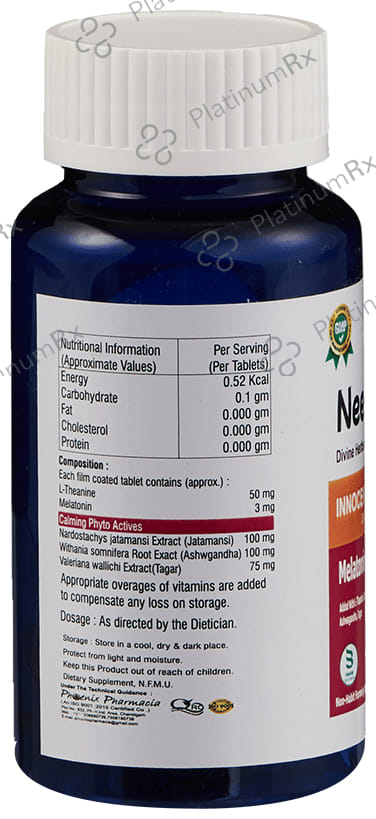Nee-Nee Melatonin 3mg Innocent Sleep Aid Tablet (30 Each) 1 Bottle