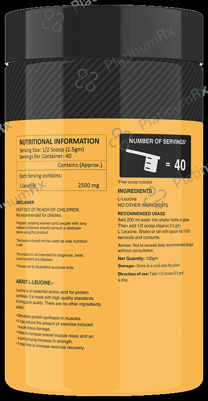 MyFitFuel L-Leucine Micronized Powder Unflavoured 100 gm