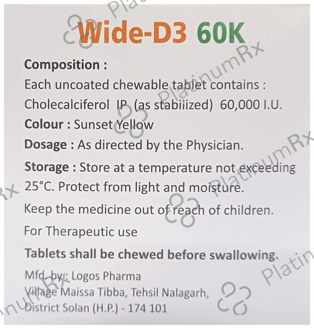 Wide-D3 60K Chewable Tablet 4s