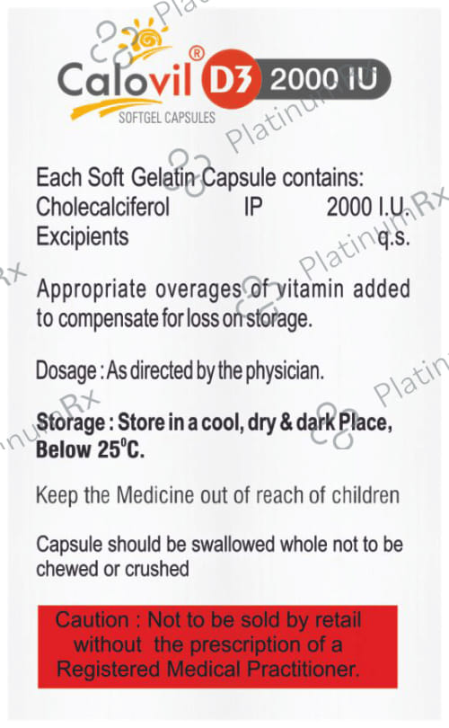 Calovil D3 2000IU Softgel Capsule 10s
