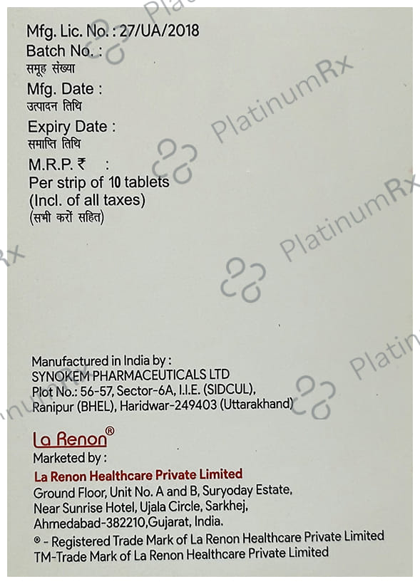 Tranexaren 500mg/250mg Tablet