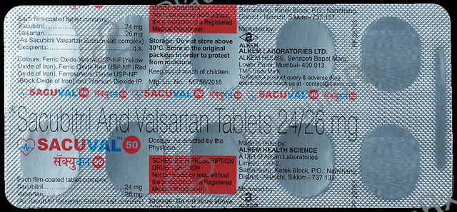 Sacuval 50 24/26mg Tablet 10s