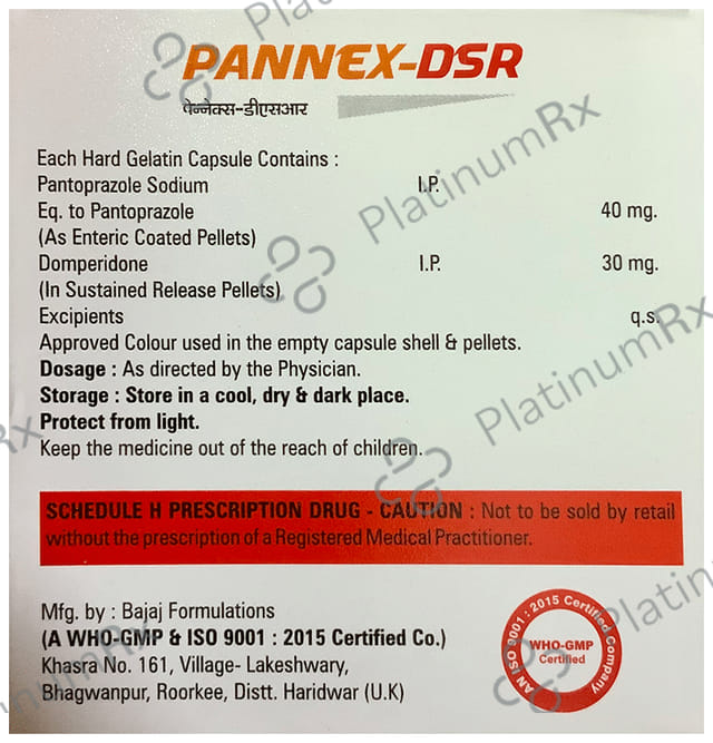 Pannex DSR 30/40mg Capsule 10s