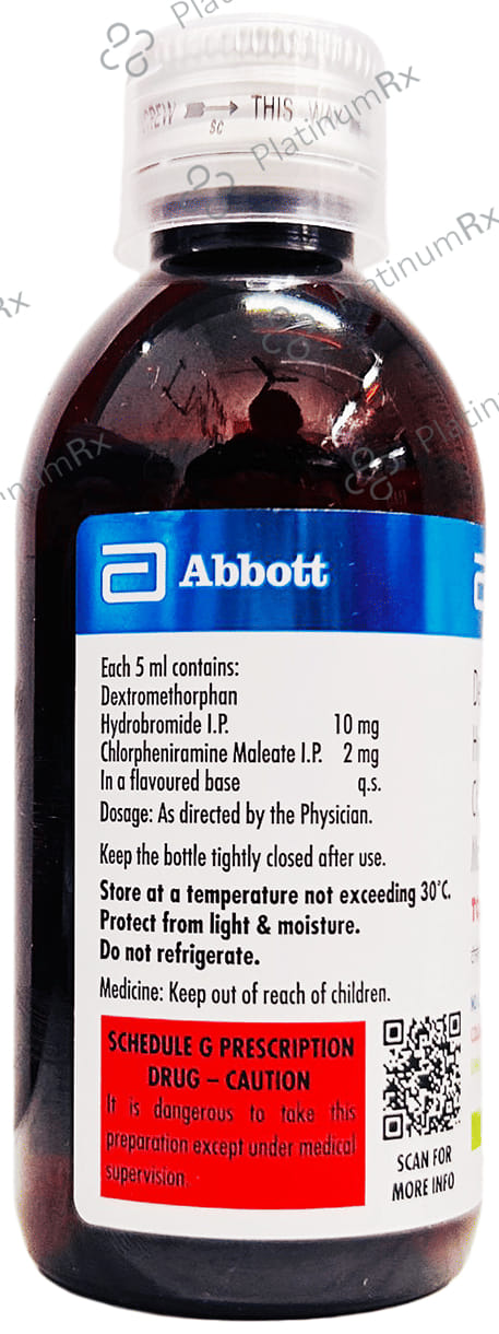 Tossex DMR 2/10mg Kiwi Sugar Free Syrup 100ml