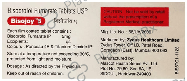 Bisojoy 5mg Tablet 10s
