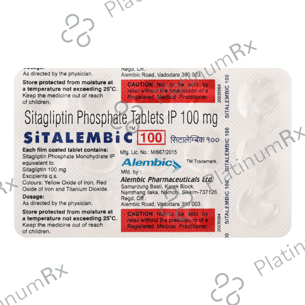 Sitalembic 100mg Tablet 15s