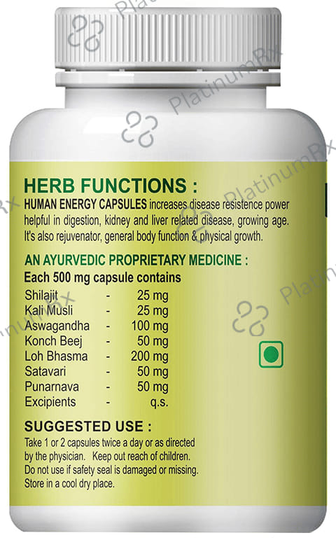 Fasczo Human Energy 500mg Capsule