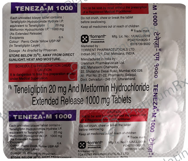 Teneza M 1000/20mg Tablet ER 15s