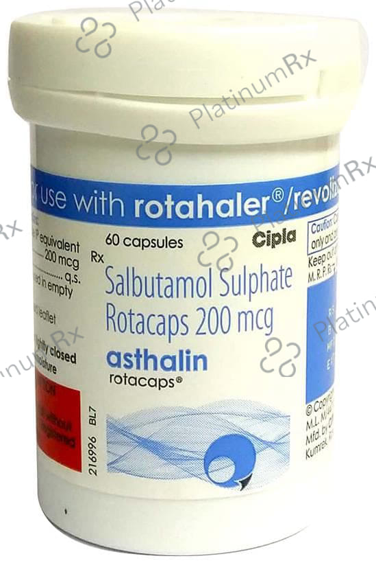 Asthalin Rotas 200mcg Capsule 60s