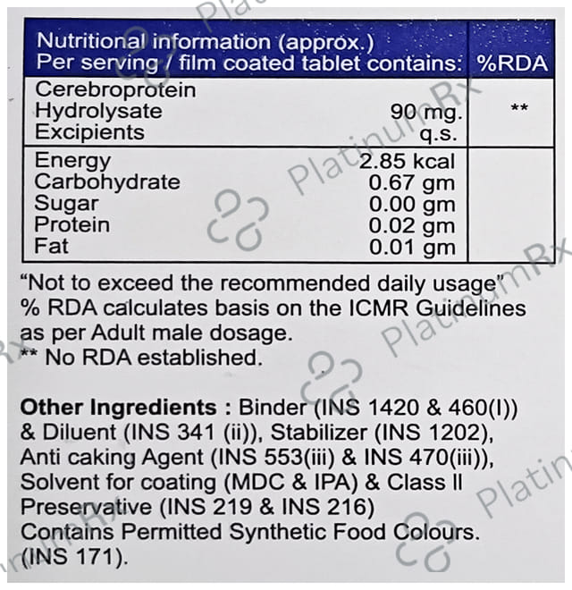 Cebrovit 90mg Tablet 10s