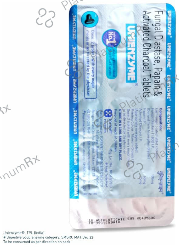 Unienzyme 75/100/60mg Tablet 15s