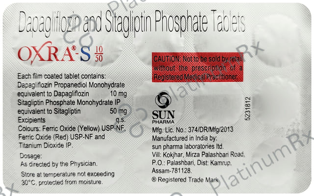 Oxra S 10/50mg Tablet 15s