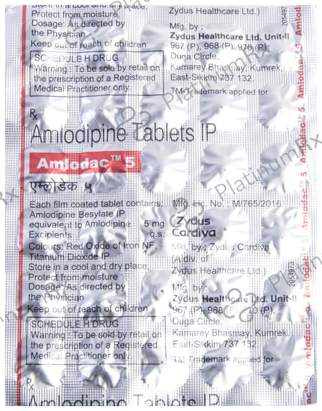 Amlodac 5mg Tablet 30s