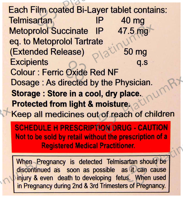 Telzox M 40/50mg Tablet ER 10s