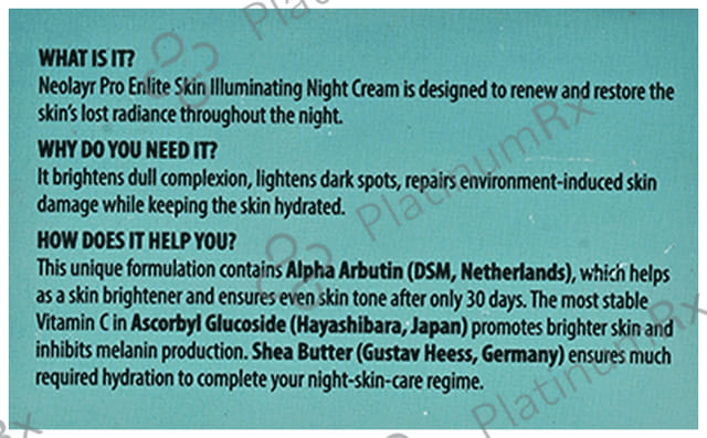 Neolayr Pro Enlite Skin Illuminating Night Cream