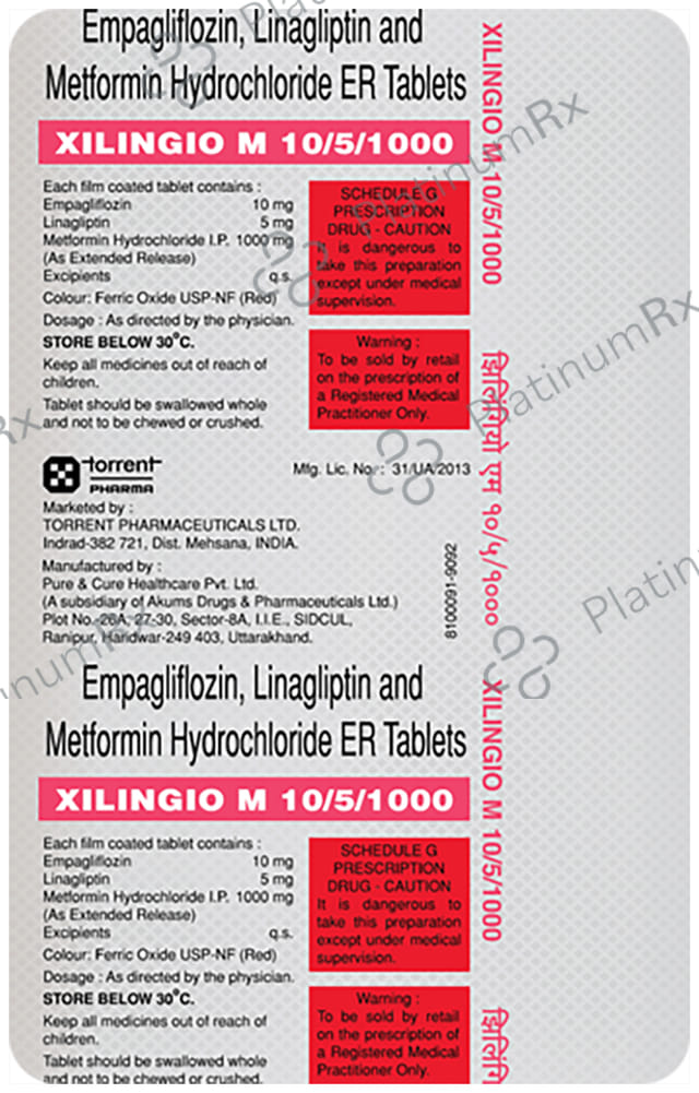 Xilingio M 10/5/1000mg Tablet 10s