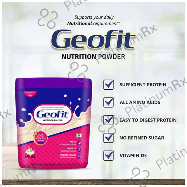 Geofit Nutrition Protein Powder with Vitamins & Minerals Vanilla