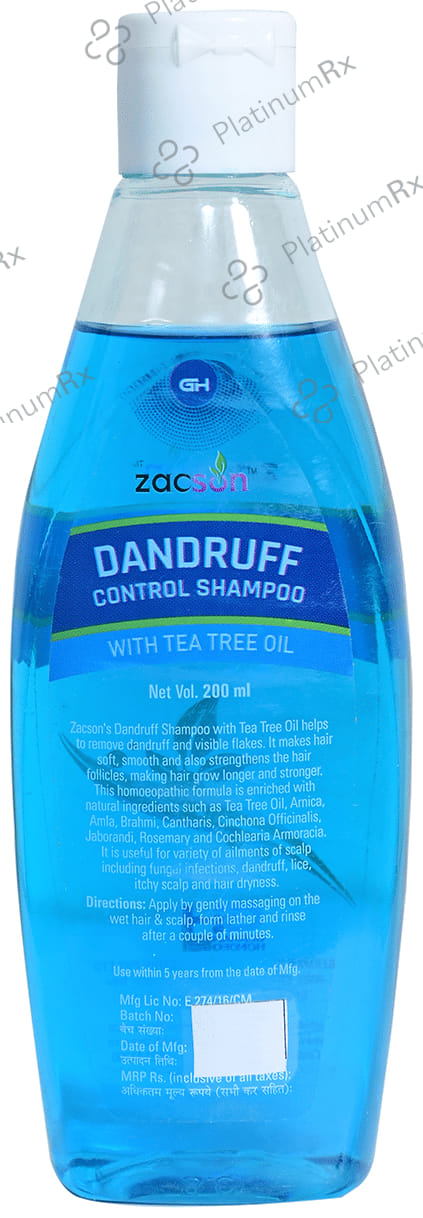 Zacson Dandruff Control Shampoo with Tea Tree Oil 200 ml