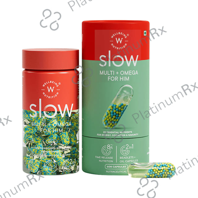 Wellbeing Nutrition Slow Multi for Him - With Caffeine & Ginseng for Energy & Performance - Capsule