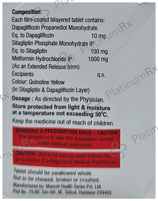 S24 DM 10/1000/100mg Tablet 10s