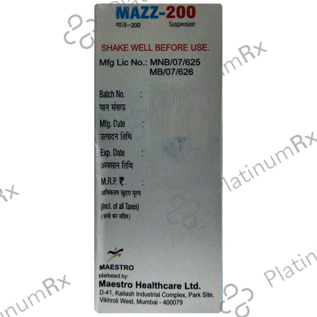 Mazz 200mg/5ml Syrup 30 Syrup