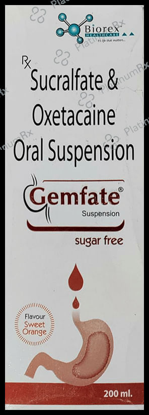 Gemfate Oral Suspension Sweet Orange Sugar Free