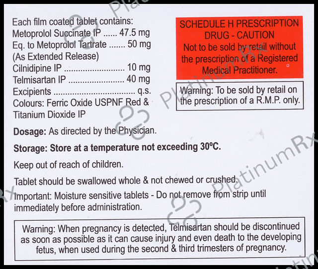 Cilacar TM 10/50/40mg Tablet ER 10s