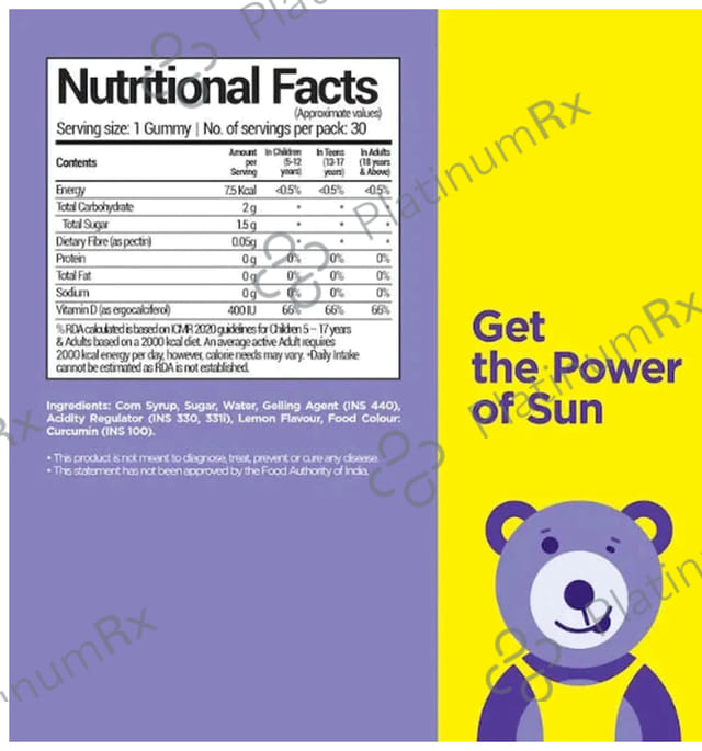 NutriBears Vitamin D 400IU Gummy 30s