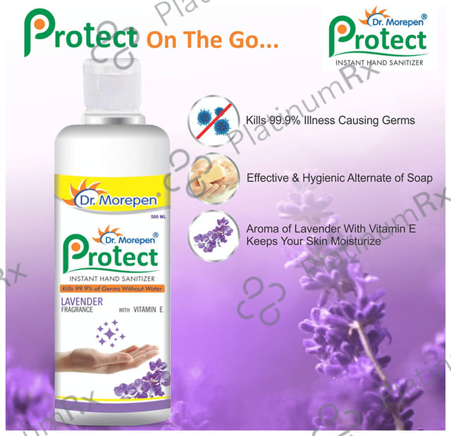 Dr. Morepen Protect Instant Hand Sanitizer Lavender 500 Sanitizer