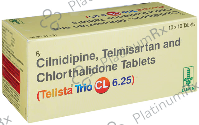 Telista Trio CL 6.25/10/40mg Tablet 10s