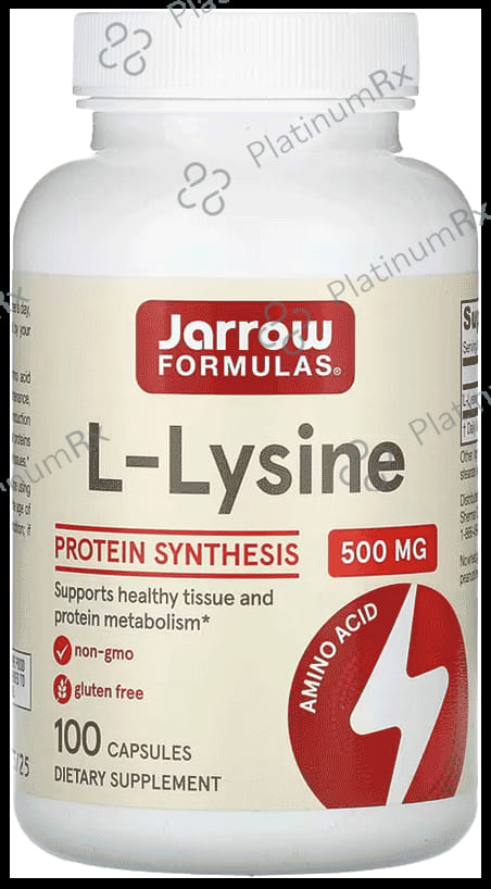 Jarrow Formulas L-Lysine Capsule - Essential Amino Acid for Protein Metabolism