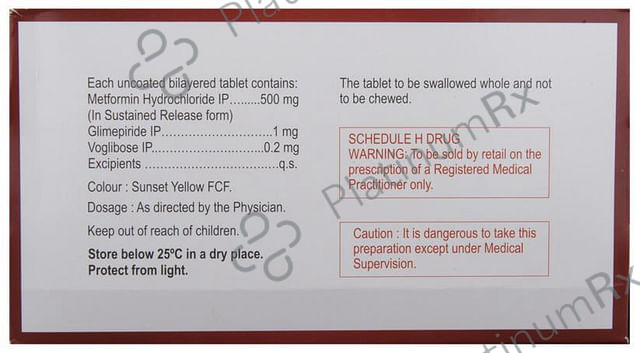 Glucoryl MV 1/500/0.2mg Tablet SR 15s