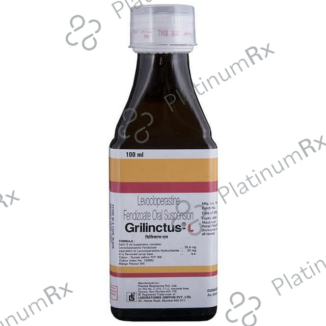 Grilinctus L 20mg Oral Suspension 100ml