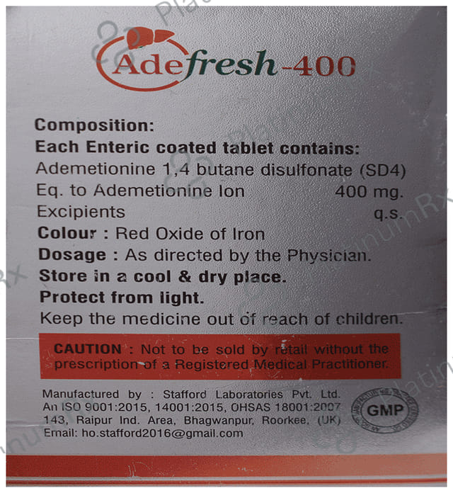 Adefresh 400mg Tablet 10s