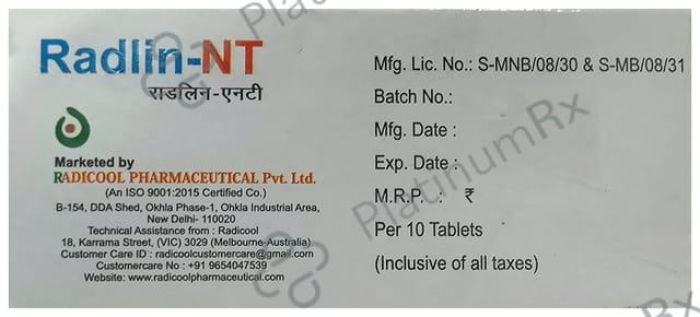 Radlin NT 10/75mg Tablet 10s