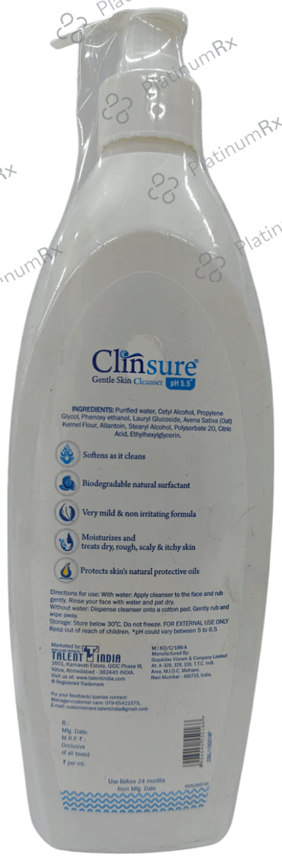 Clinsure Gentle Skin Cleanser 500ml