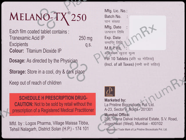 Melano TX 250mg Tablet 10s