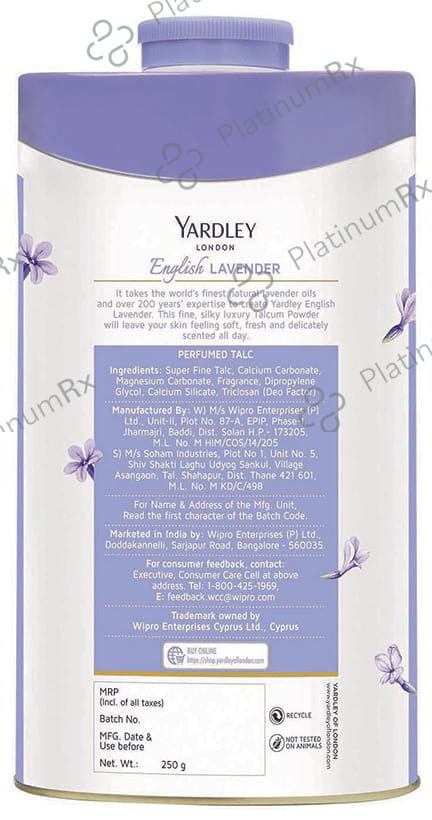 Yardley London English Lavender Perfumed Talc 250 gm