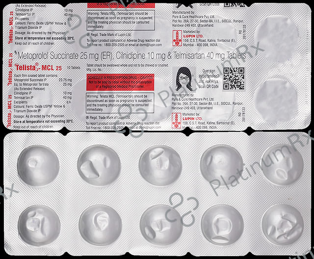 Telista MCL 10/25/40mg Tablet 10s
