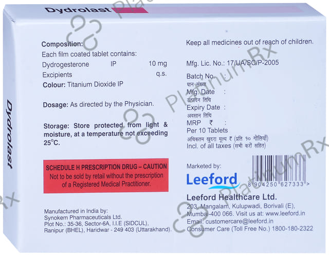 Dydrolast 10mg Tablet