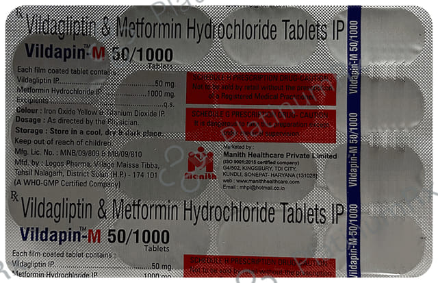 Vildapin-M 50/1000 Tablet