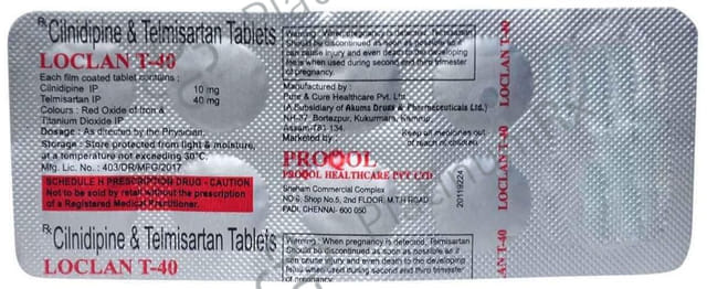 Loclan T 10/40mg Tablet 10s