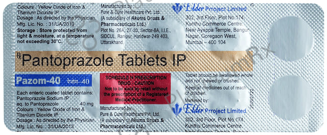 Pazom 40mg Tablet 10s
